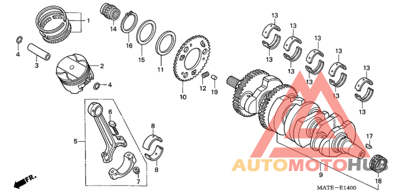 Crankshaft/piston