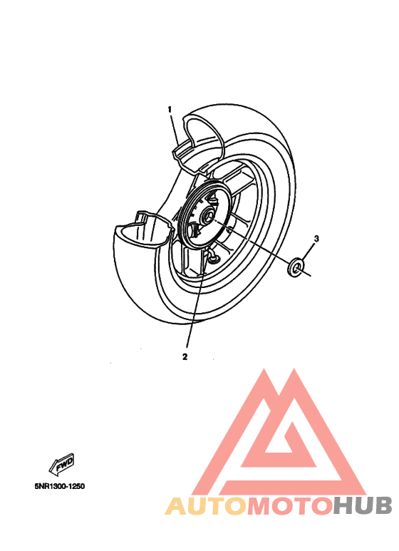 Rear wheel complete assy