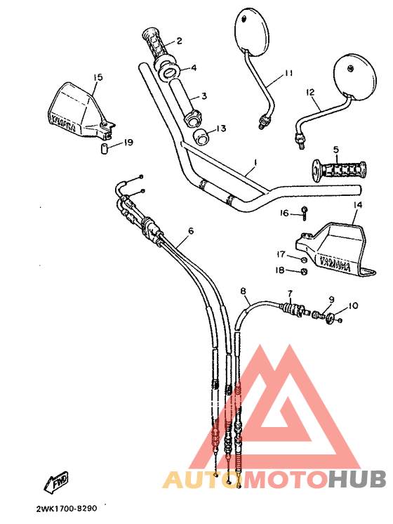Steering handle. cable
