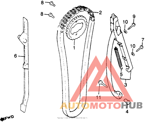 Cam chain + tensioner