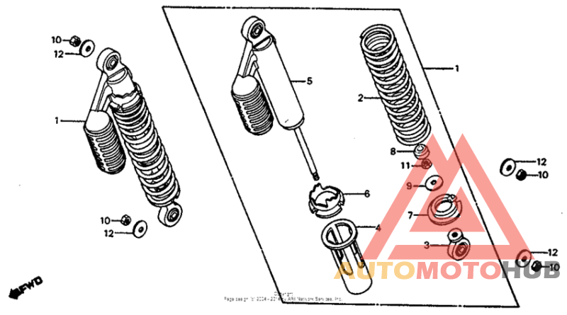 Rear shock absorber 80-81