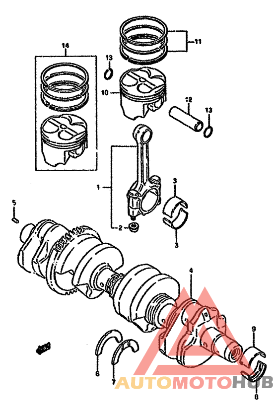 Вал коленчатый