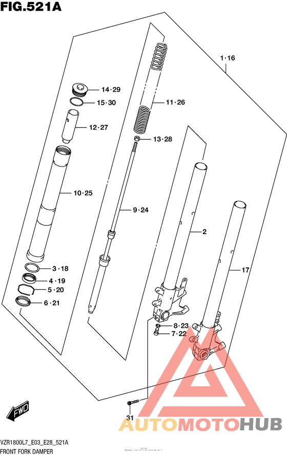 Front Fork Damper (Vzr1800L7 E28)