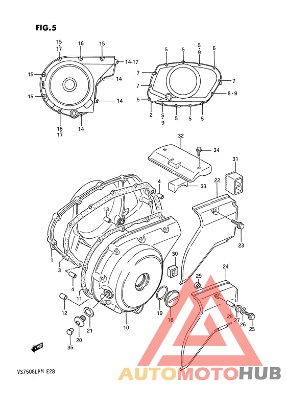 Crankcase cover ass`y  (v
