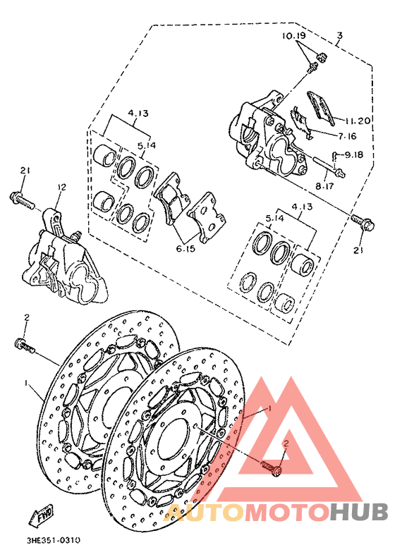 Front brake. caliper