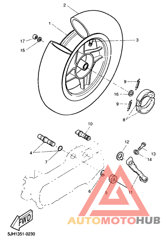 Переднее колесо