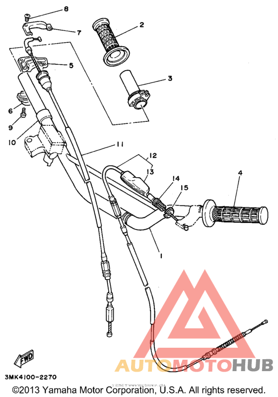 Steering handle - cable