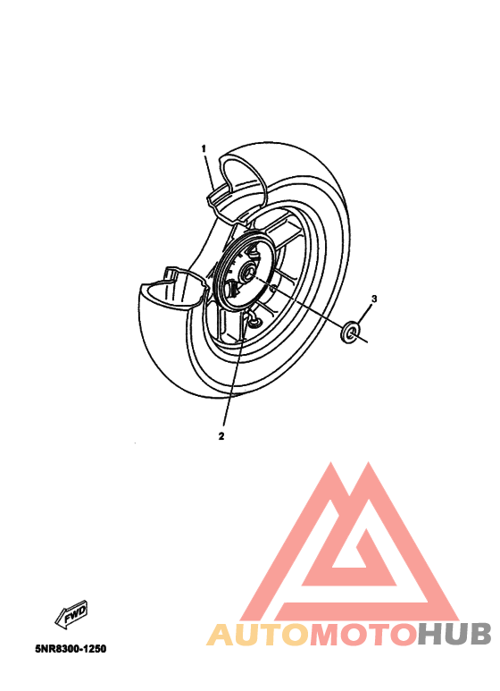 Rear wheel complete assy