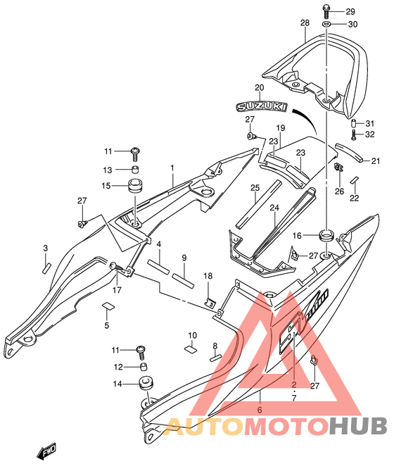 Обтекатель сидения