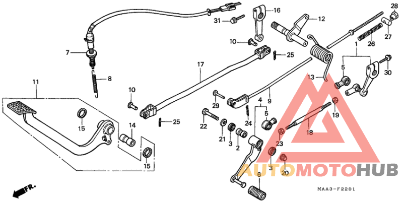 Brake pedal assy
