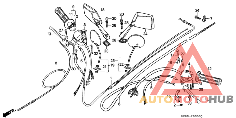 Handle lever/cable/switch