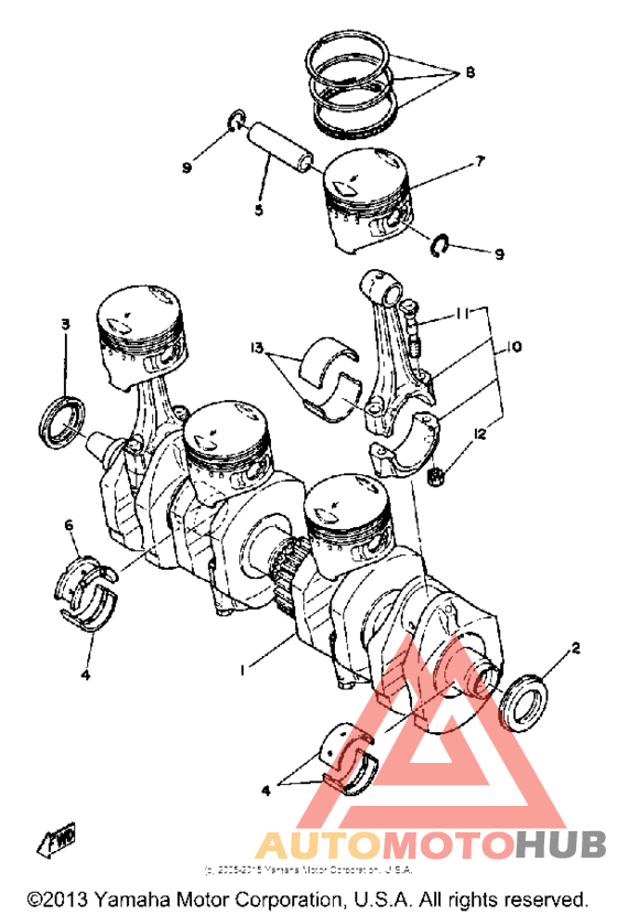 Crank piston