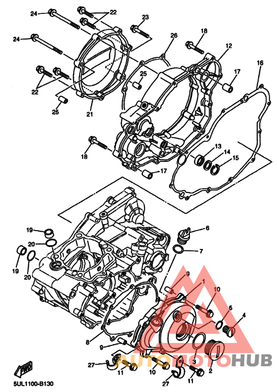 Crankcase cover ass`y  (v
