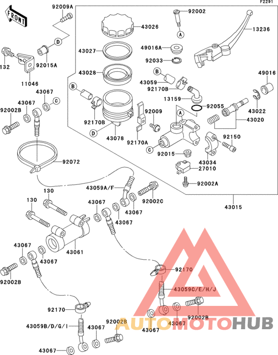 Front master cylinder(1/2)