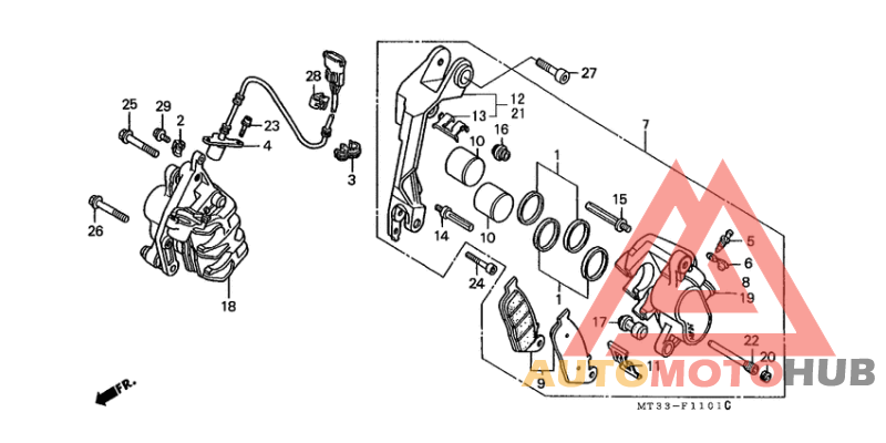 Передний суппорт