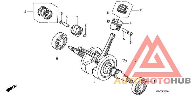 Crankshaft/piston