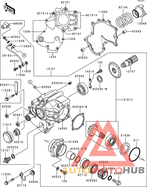 Front bevel gear(1/2)