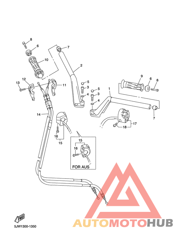 Steering handle. cable
