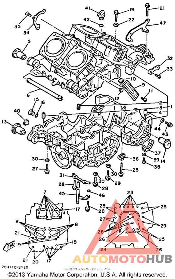 Crankcase cylinder