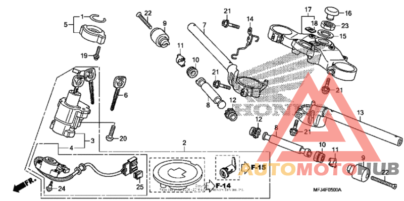 Handlebar + top bridge