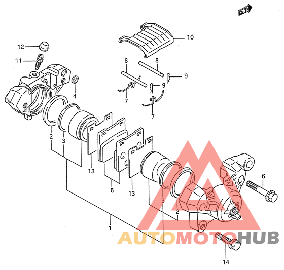 Задний суппорт