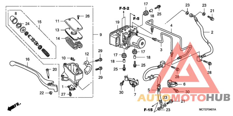 Fr. brake master cylinder