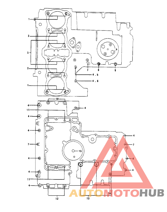 Crankcase bolt & stud pattern