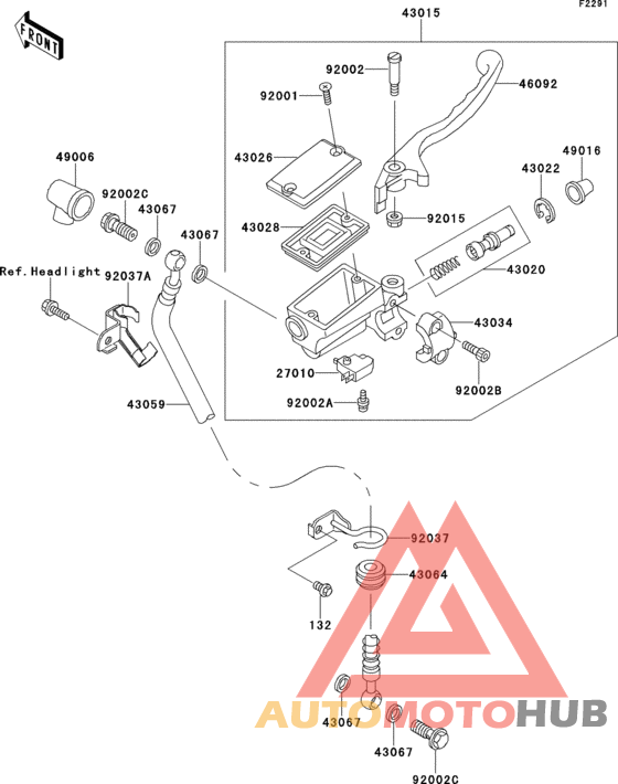 Front master cylinder(el250-e1)