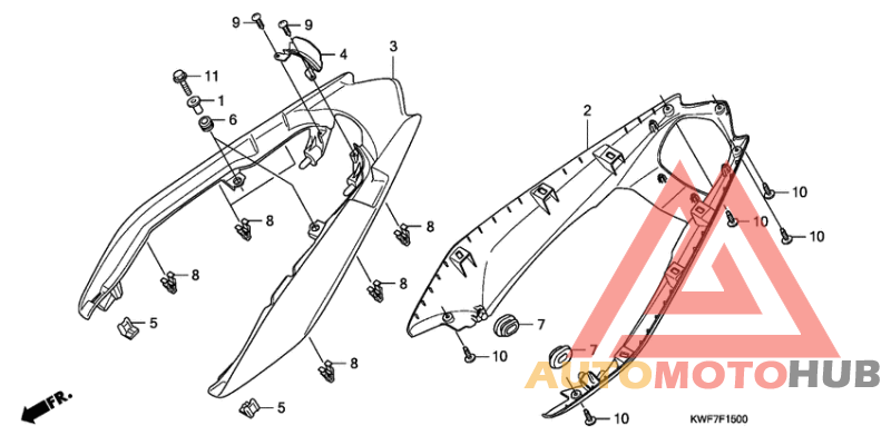 Задний обтекатель