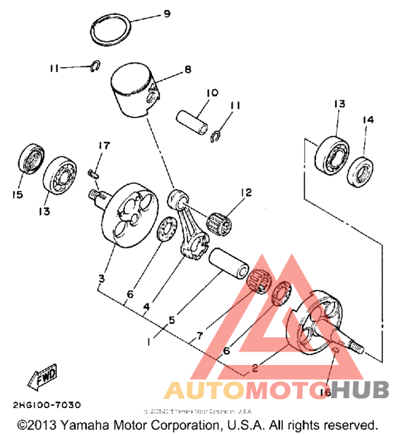 Crankshaft-piston