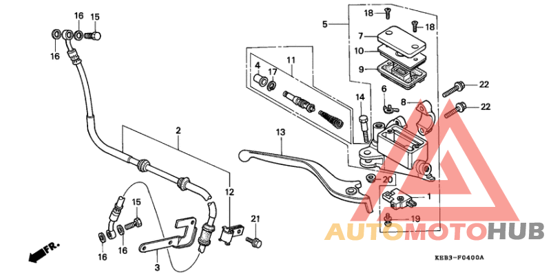 Fr. brake master cylinder