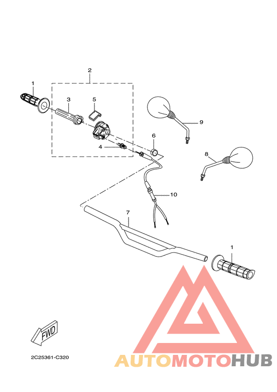 Steering handle & cable