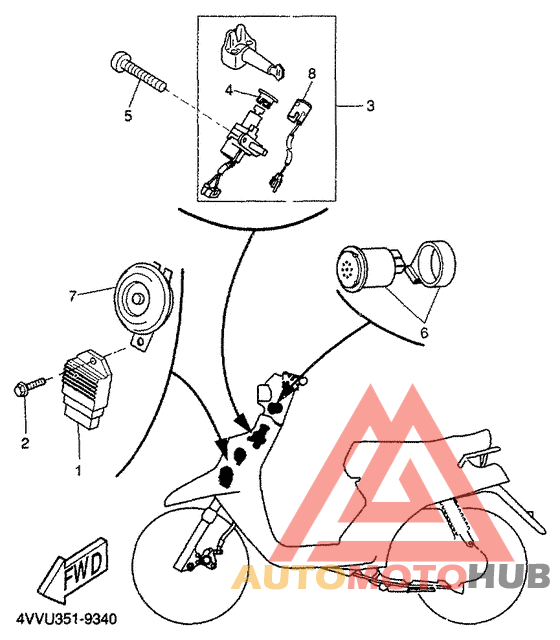 Handle switch. lever