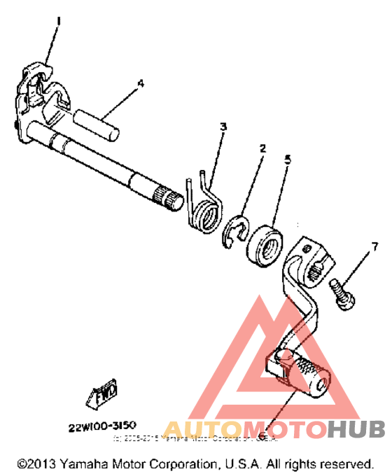 Shift shaft pedal