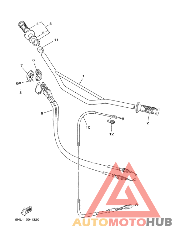 Steering handle. cable