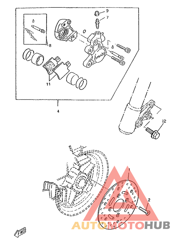 Front brake. caliper