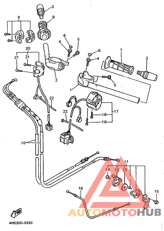 Steering handle. cable