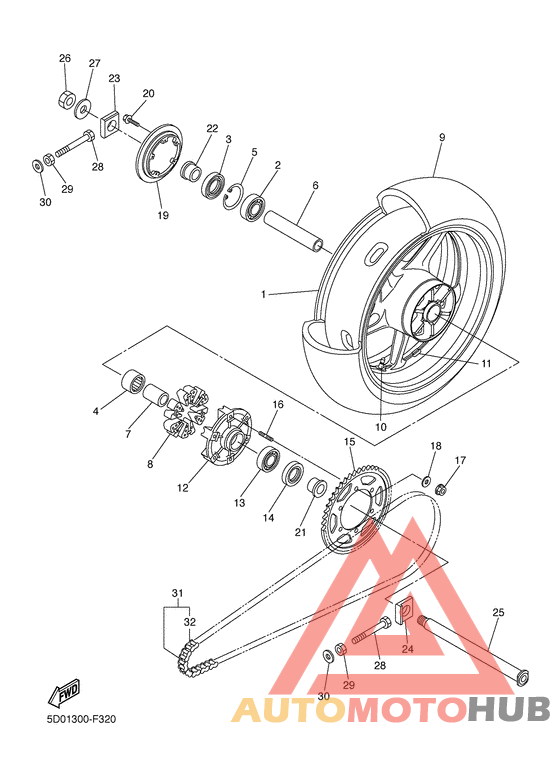Переднее колесо