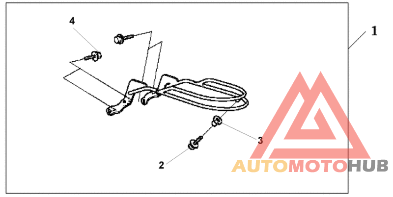 Chrome front mudguard rail