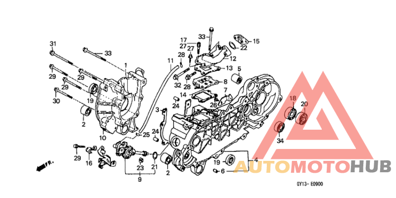 Crankcase/oil pump