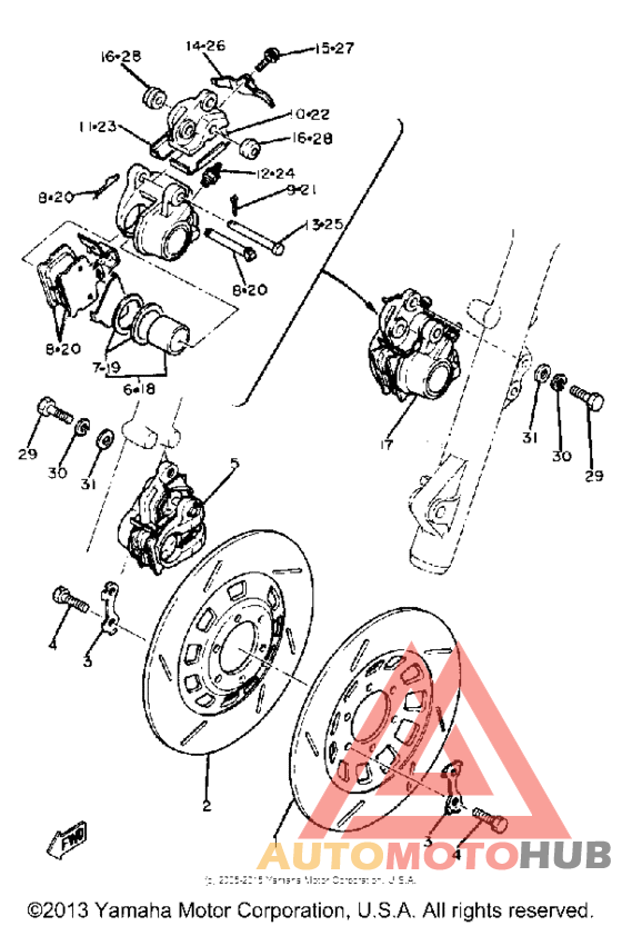 Front brake-caliper