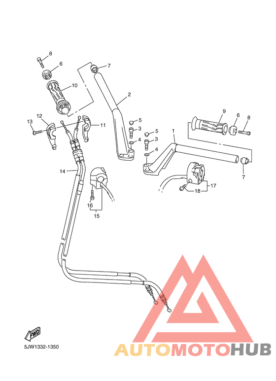 Steering handle. cable