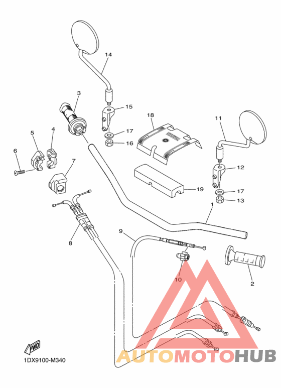 Steering handle & cable