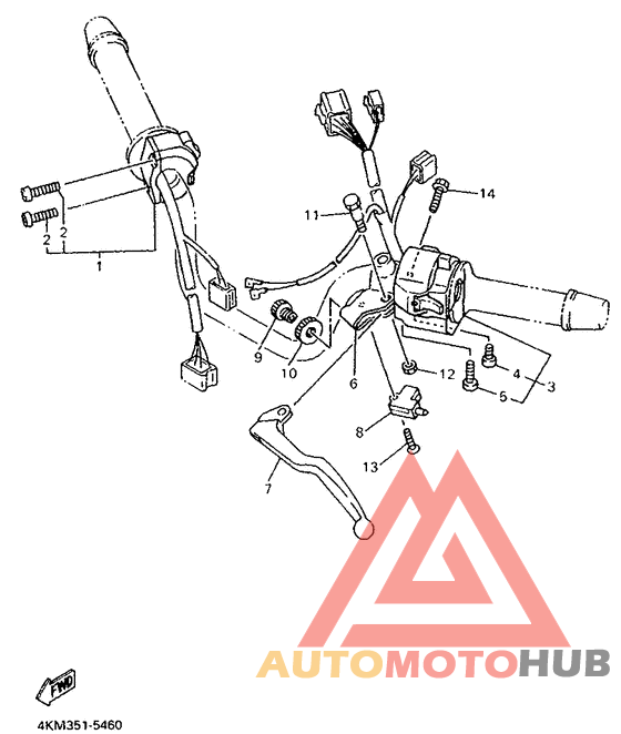 Handle switch. lever