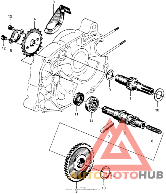 Mainshaft + countershaft