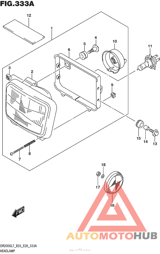 Headlamp (Dr200Sl7 E03)