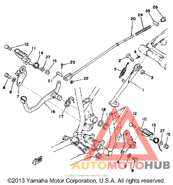 Stand - footrest - brake pedal