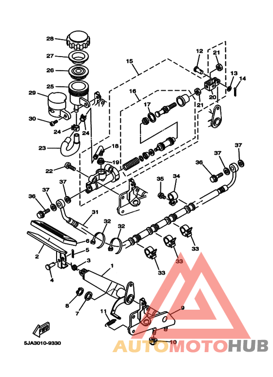 Rr master cylinder assy