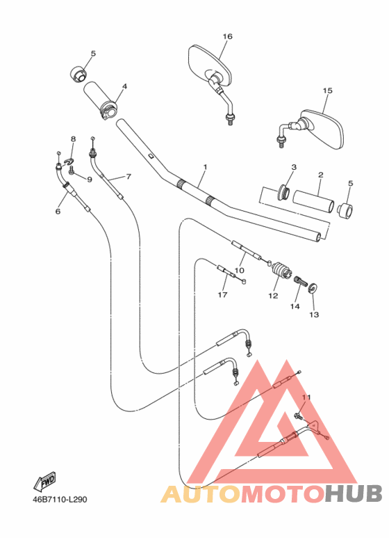 Steering handle & cable