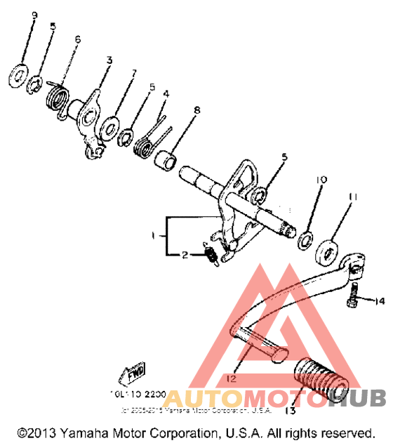 Shift shaft pedal
